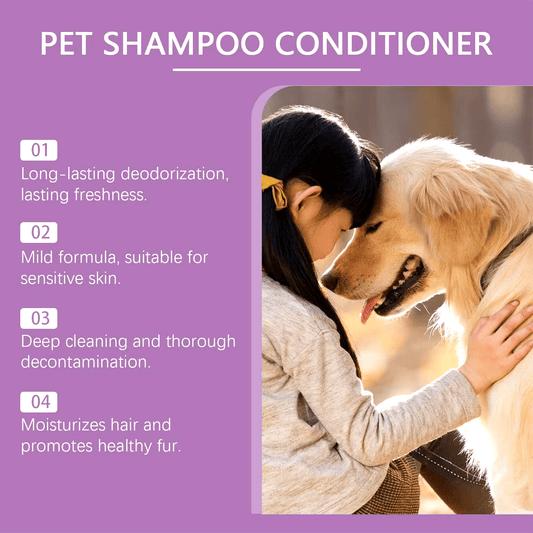 Pet shampoo, dog shower gel, long-lasting fragrance, mite removal, dirt removal, cat shampoo. Pets like it